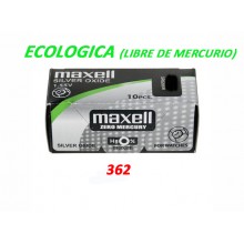 Pila Boton 362 Sr0721sw Eco.maxell 10 Un.